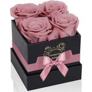 4-Piece Preserved Roses in a Box, Preserved Flowers, Roses Gift for Her, Dusty